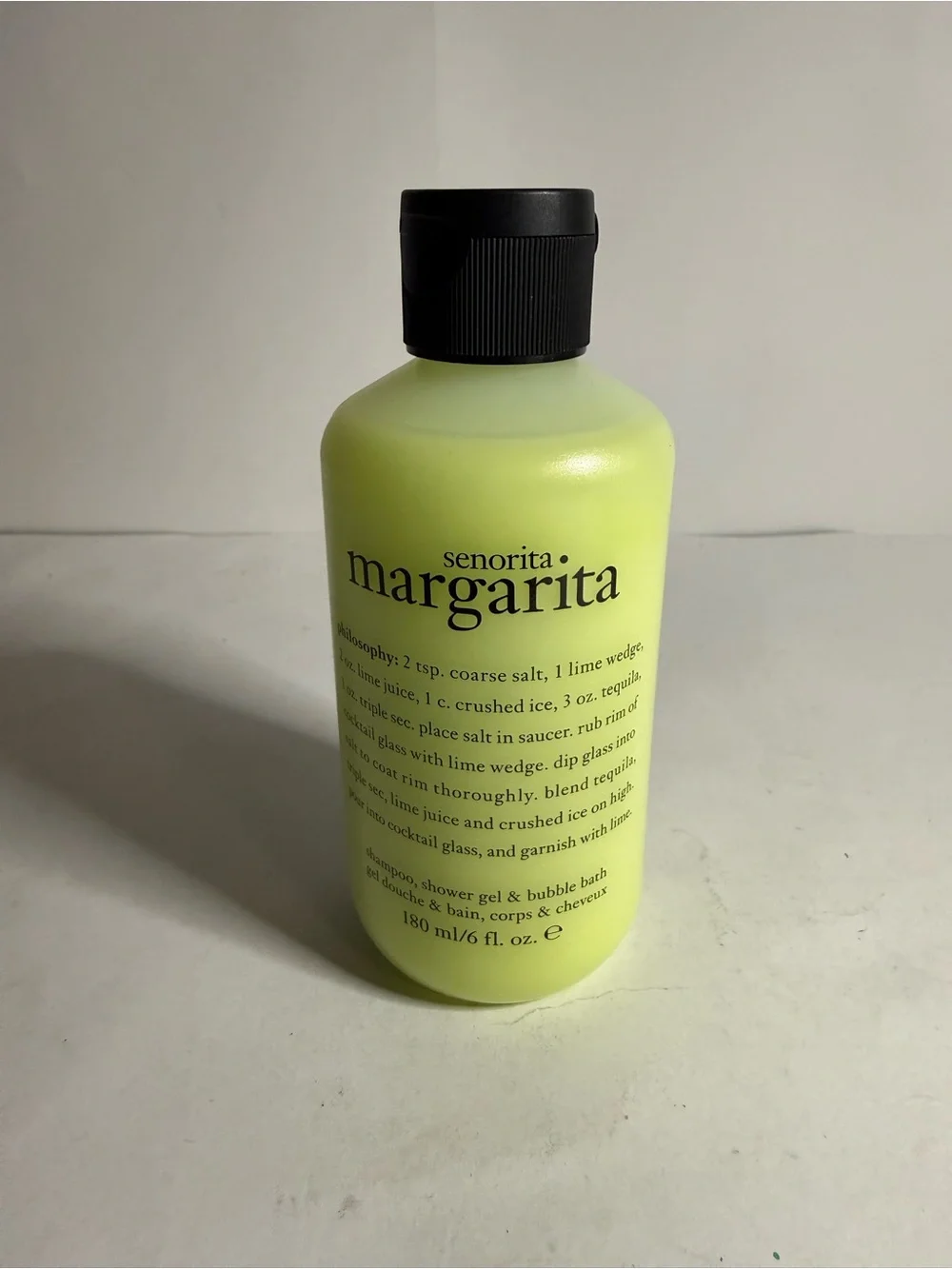 philosophy senorita margarita shampoo shower gel bubble bath 180ml/6oz